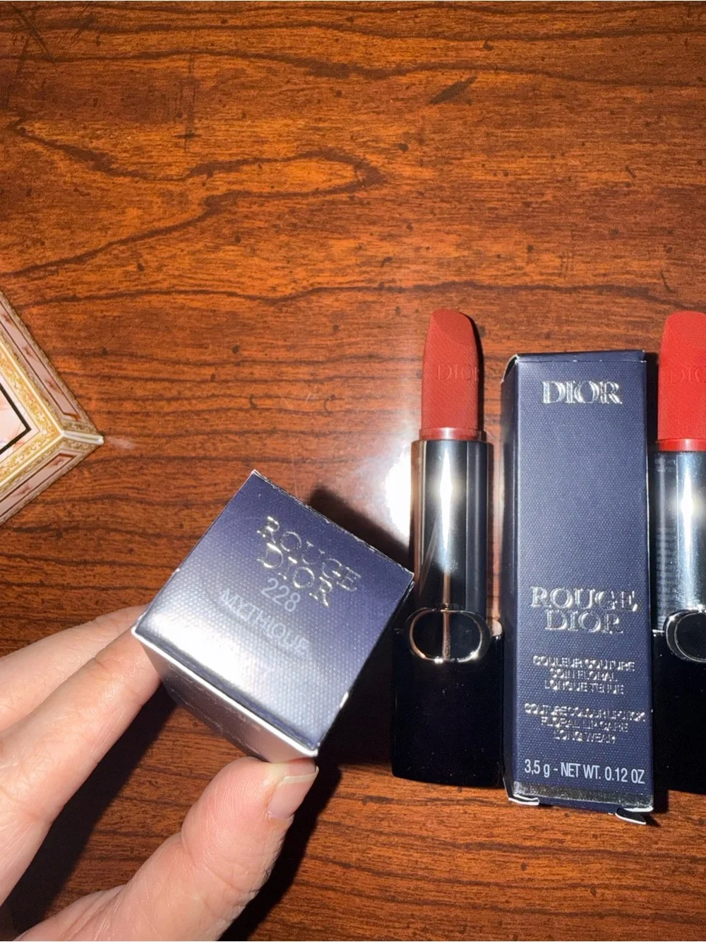 Dior Lipstick Trio — Coral, Orange-Red & True Red Shades